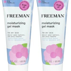 Freeman Moisturizing Gel Mask, Pink Peony and Glacier Water, For Dry Skin, 3 fl